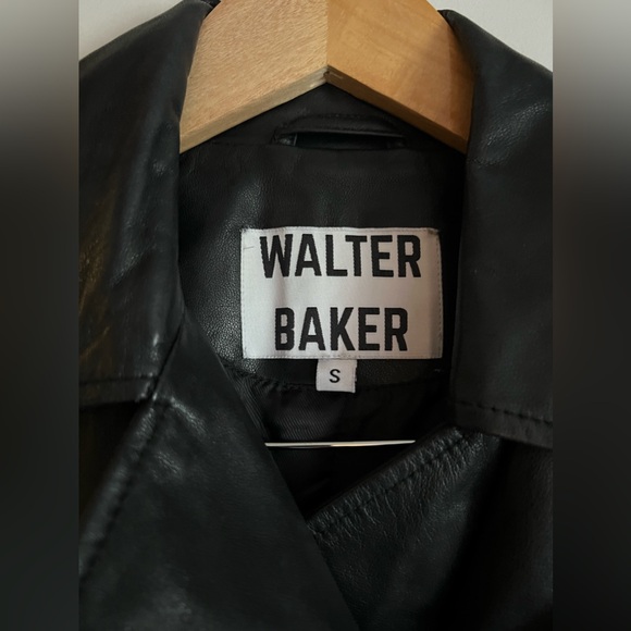 WALTER BAKER LEATHER JACKET, SIZE S, BLACK, PERFECT CONDITION, USED - Picture 2 of 9